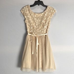 B Darlin flower Sequin dress